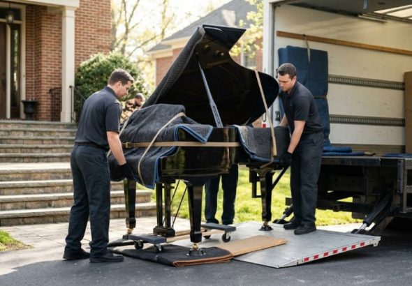 a piano moving
