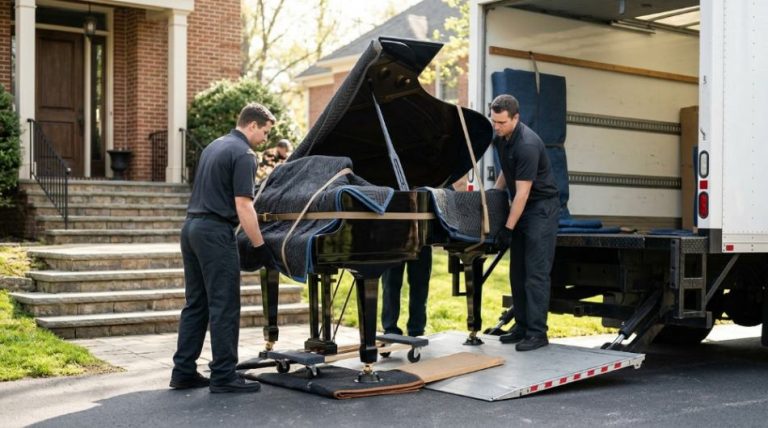 a piano moving